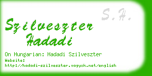 szilveszter hadadi business card